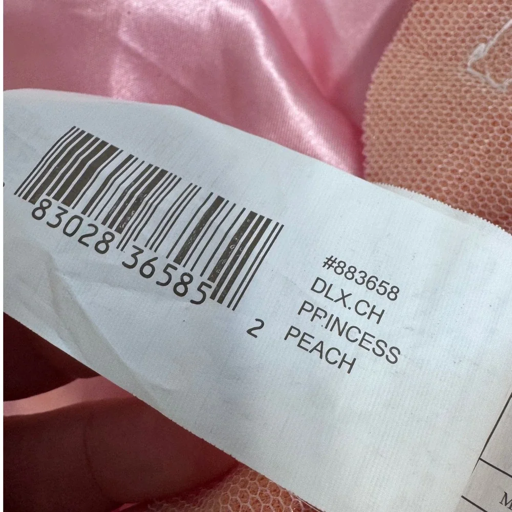Rubies Princess Peach Costume Dress Girls Small 4-6 Pink Super Mario‎ Nintendo
